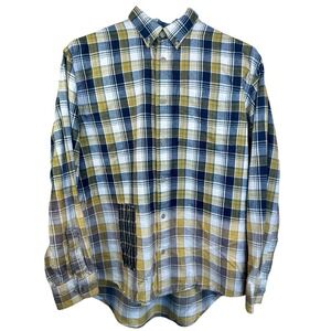 Cabela's Upcycled‎ Ragged Thistle Plaid Flannel Button Down Boho Grunge